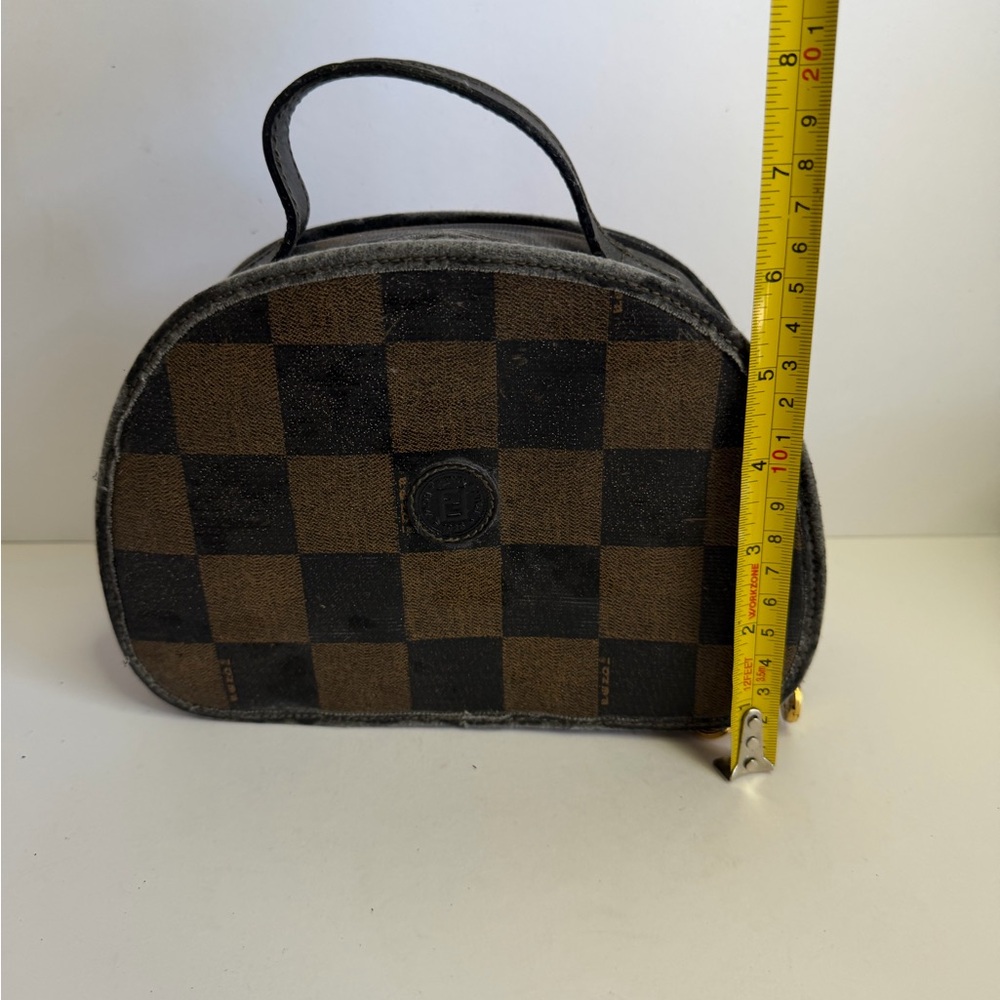Vintage Fendi Pequin Coated Canvas Vanity Case - Picture 3 of 12